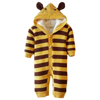 Strip Pattern Tiger Romper Horrible Cute Ear Newborn Toddler Baby Boys Girls Hooded Romper Jumpsuit Thickened Knitting Outfit
Strip Pattern Tiger Romper Horrible Cute Ear Newborn Toddler Baby Boys Girls Hooded Romper Jumpsuit Thickened Knitting Outfit