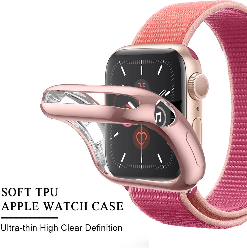 Watch Cover case For Apple Watch 5 4 3 2 band case 42mm 38m 40mm 44mm Slim All inclusiveTPU case Protector for Apple watch band
Watch Cover case For Apple Watch 5 4 3 2 band case 42mm 38m 40mm 44mm Slim All inclusiveTPU case Protector for Apple watch band
