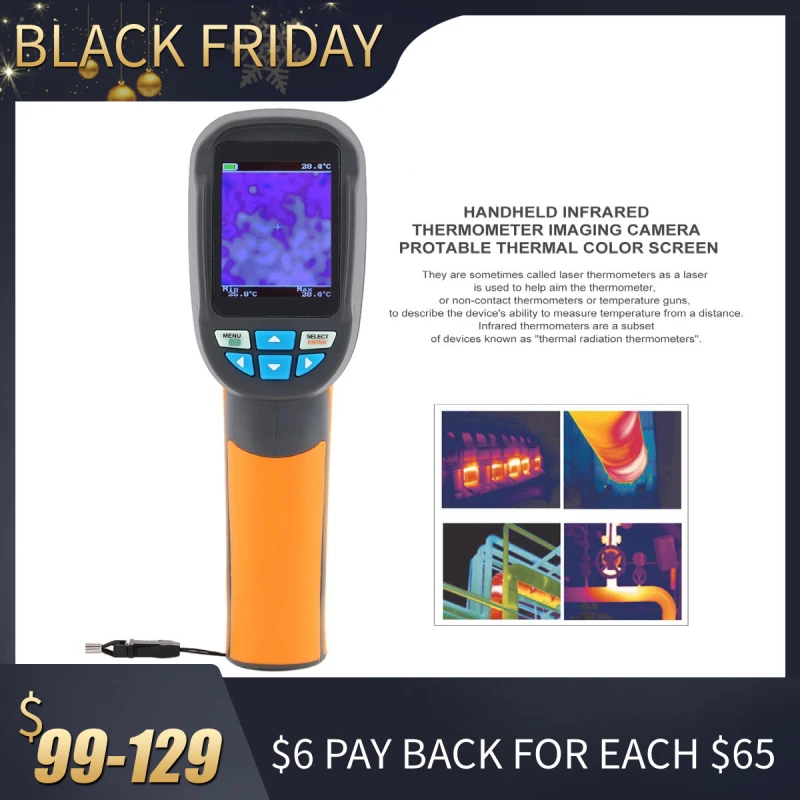 Precision Thermal Imaging Handheld Infrared Camera Thermometer -20 to 300 Degree with High Resolution Color Screen HT-02/HT-175 
Precision Thermal Imaging Handheld Infrared Camera Thermometer -20 to 300 Degree with High Resolution Color Screen HT-02/HT-175