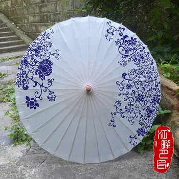 JPY Chinese Style Blue Oil Paper Umbrella Blue and White Porcelain Paper Parasol Japanese Restaurant Hanging Paper Umbrella 
JPY Chinese Style Blue Oil Paper Umbrella Blue and White Porcelain Paper Parasol Japanese Restaurant Hanging Paper Umbrella
