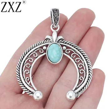 ZXZ 2pcs Large Crescent Moon Double Horn Faux Turquoise Stone Charms Pendants for Necklace Jewelry Making 67x54mm
ZXZ 2pcs Large Crescent Moon Double Horn Faux Turquoise Stone Charms Pendants for Necklace Jewelry Making 67x54mm