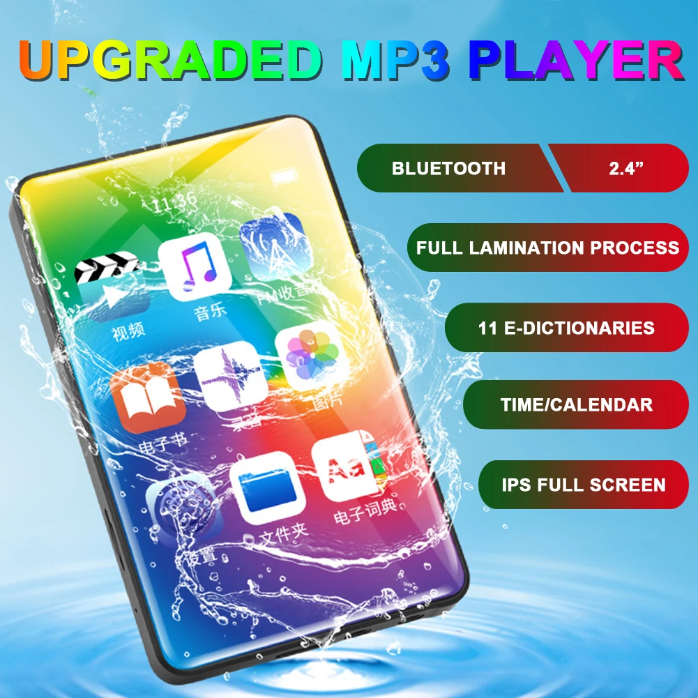 MP3 Player with Bluetooth 4.1 2.4" Screen Portable Audio/Video Player with FM Radio Voice Recorder
MP3 Player with Bluetooth 4.1 2.4" Screen Portable Audio/Video Player with FM Radio Voice Recorder