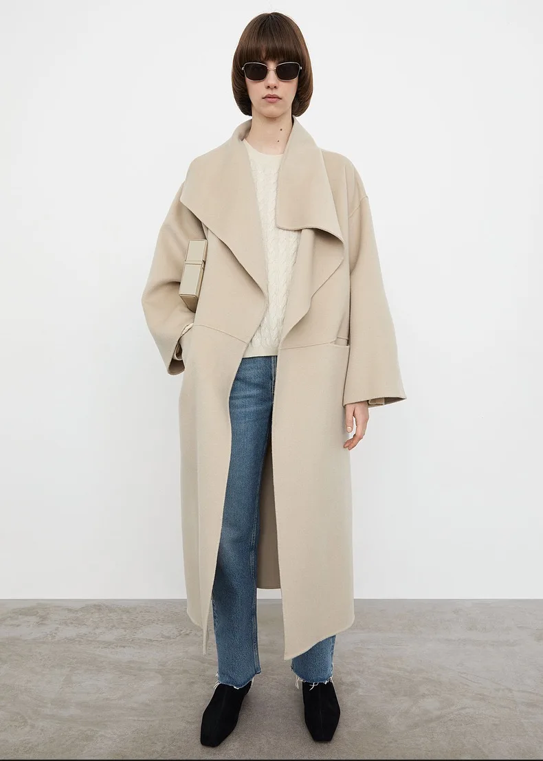 New color! Wool Long Coat ANNEC* Series Coat Silhouette Side Slit Lapel Long Coat For Women oversize
New color! Wool Long Coat ANNEC* Series Coat Silhouette Side Slit Lapel Long Coat For Women oversize