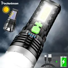 Powerful Solar LED Flashlight USB Charging Multifunctional Flashlight Waterproof Torch Built-in Battery Hand Light Camping Light
Powerful Solar LED Flashlight USB Charging Multifunctional Flashlight Waterproof Torch Built-in Battery Hand Light Camping Light