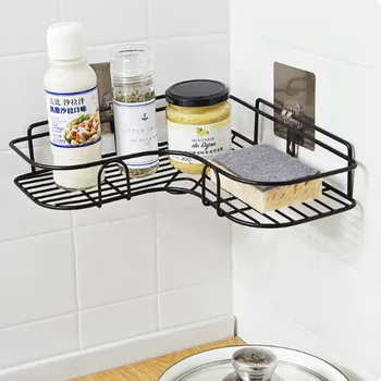 Bathroom Racks Corner Wall-mounted Wrought Iron Storage Rack Kitchen Free Punch Tripod
Bathroom Racks Corner Wall-mounted Wrought Iron Storage Rack Kitchen Free Punch Tripod