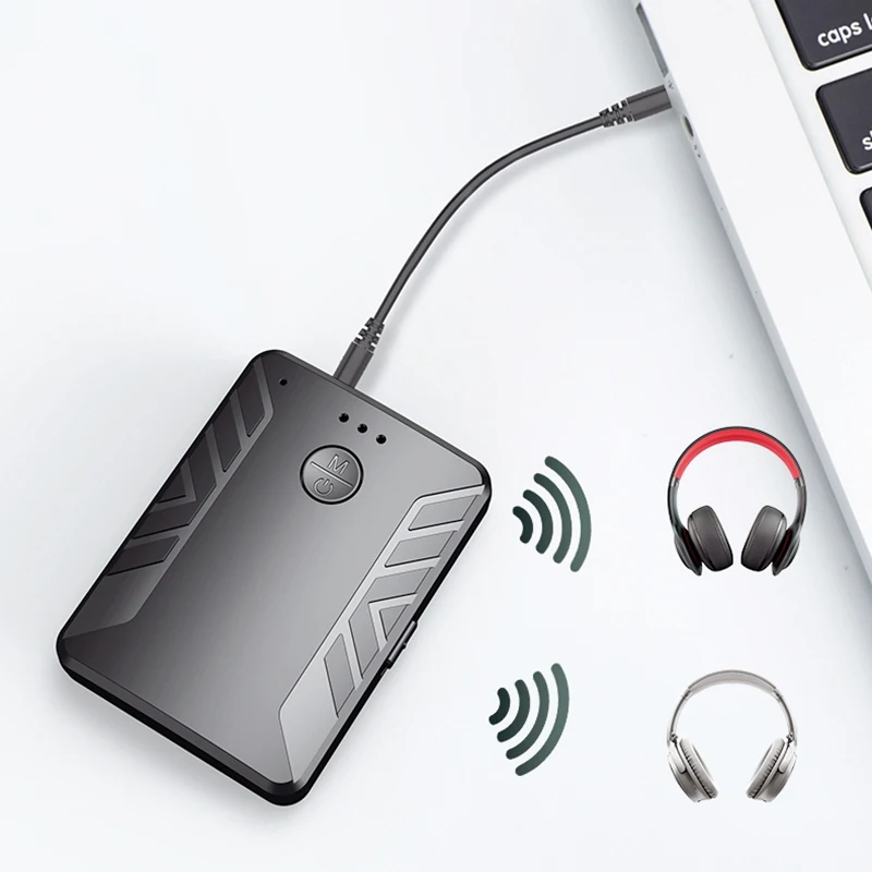 T19 Bluetooth 5 0 o передатчик и приемник вызова 3 в 1 ТВ компьютер Двойной один для двух