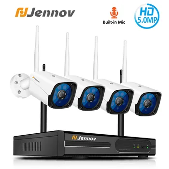 Jennov 4CH 5MP Audio Video Surveillance Wireless NVR Kit Security Camera System CCTV Set H.264+ WiFi HD Outdoor IP Camera IP66
Jennov 4CH 5MP Audio Video Surveillance Wireless NVR Kit Security Camera System CCTV Set H.264+ WiFi HD Outdoor IP Camera IP66