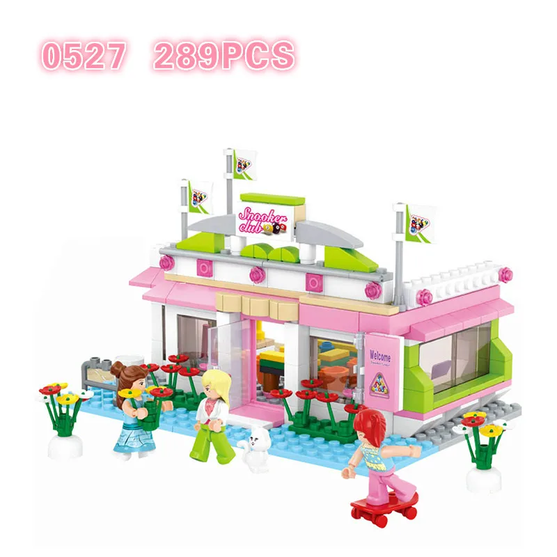 SLUBAN 0527 289pcs The new pink dream billiards club Legoingly toys for children educational building blocks 3D DIY Figures
SLUBAN 0527 289pcs The new pink dream billiards club Legoingly toys for children educational building blocks 3D DIY Figures