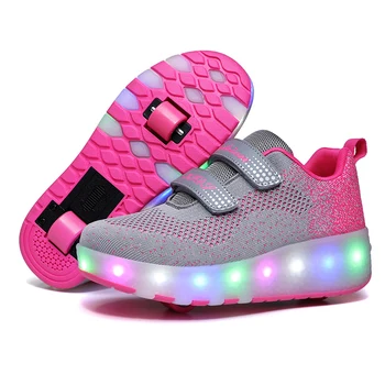 Children Two Wheels Luminous Glowing Sneakers Black Red Pink Led Light Roller Skate Shoes Kids Led Shoes Boys Girls USB Charging
Children Two Wheels Luminous Glowing Sneakers Black Red Pink Led Light Roller Skate Shoes Kids Led Shoes Boys Girls USB Charging