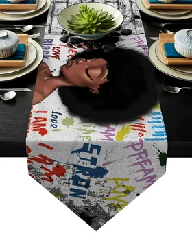 African Girl Street Graffiti Wall Table Runner Table Flag Home Party Decorative Tablecloth Table Runners
African Girl Street Graffiti Wall Table Runner Table Flag Home Party Decorative Tablecloth Table Runners