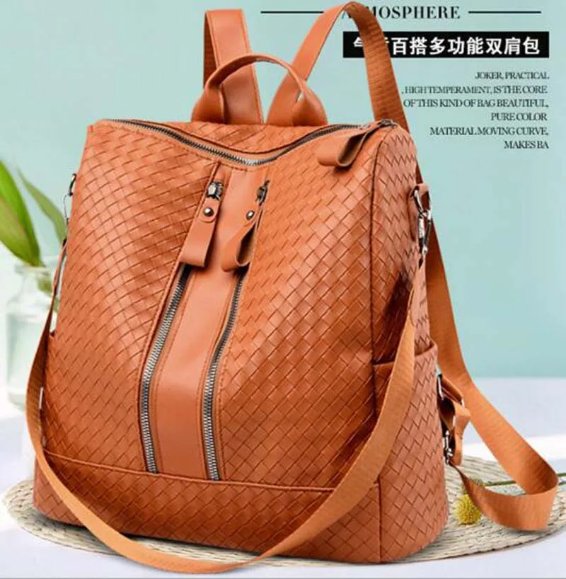 New Women High Quality Leather Backpacks Multifunction School Bag Fashion Zipper Shoulder Bags Female Outdoor Travel Rucksack
New Women High Quality Leather Backpacks Multifunction School Bag Fashion Zipper Shoulder Bags Female Outdoor Travel Rucksack