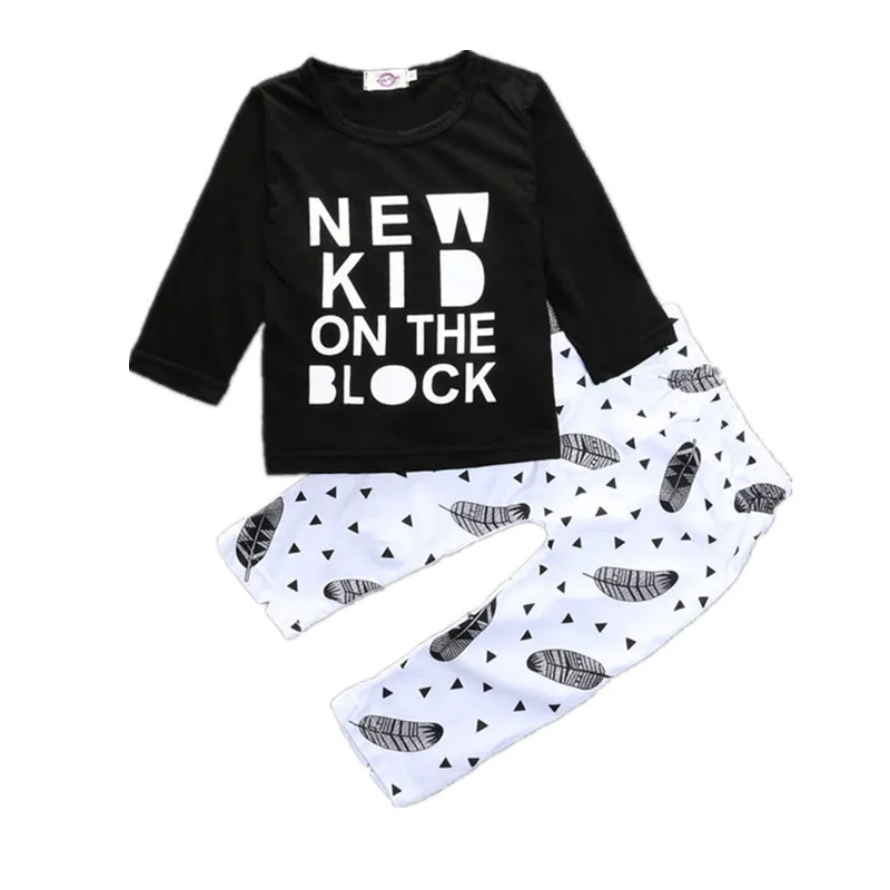 2020 Spring Autumn 2pcs Baby Boys Clothes Letters Printed Cotton Long Sleeve T-shirt and Pants Trousers Set Girl Toddler Costume
2020 Spring Autumn 2pcs Baby Boys Clothes Letters Printed Cotton Long Sleeve T-shirt and Pants Trousers Set Girl Toddler Costume