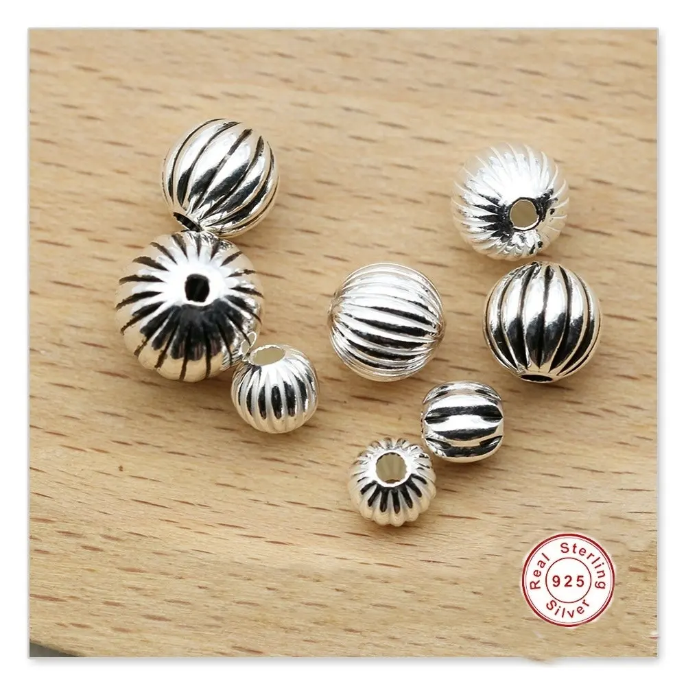 3/4/5/6/8/10MM 925 Sterling Silver Watermelon Shape Round Spacer Beads for DIY Bracelet Necklace Loose Beads Jewelry Accessories
3/4/5/6/8/10MM 925 Sterling Silver Watermelon Shape Round Spacer Beads for DIY Bracelet Necklace Loose Beads Jewelry Accessories