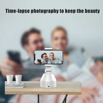 Auto Tracking Smart Shooting Holder 360°Rotation Auto Face Selfie Stick Suitable for Phone Tablet Live Streaming J2Y