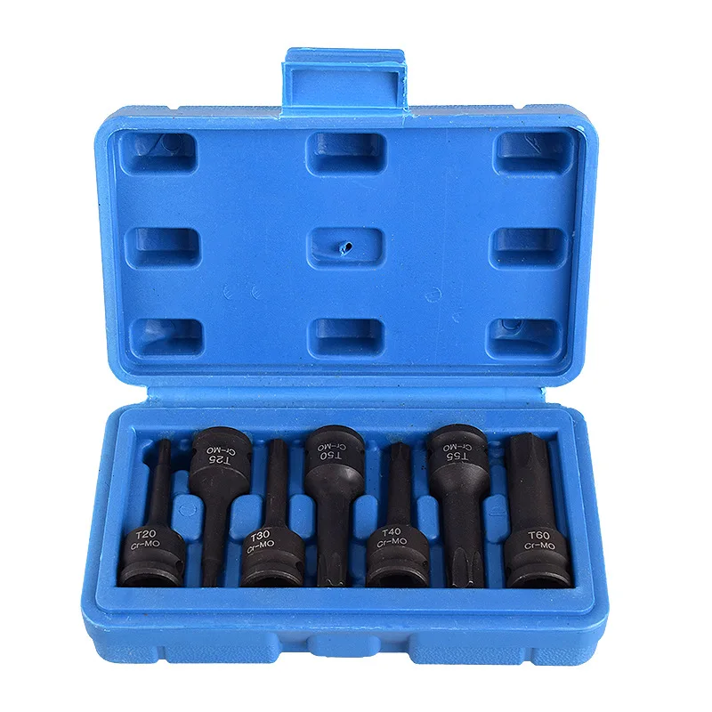 7PCS 3/8" Square Drive Impact Torx Star Bits Socket Set T20 T25 T30 T40 T50 T55 T60 CR-MO Screwdriver Bit Socket Wrench Tools
7PCS 3/8" Square Drive Impact Torx Star Bits Socket Set T20 T25 T30 T40 T50 T55 T60 CR-MO Screwdriver Bit Socket Wrench Tools