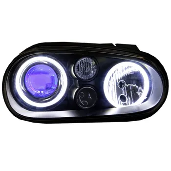 Headlight assembly for volkswagen golf 4 mk4 2002-05 LED angel eye turn signal Bi-lens HID bulbs 65W Ballast, left and right 
Headlight assembly for volkswagen golf 4 mk4 2002-05 LED angel eye turn signal Bi-lens HID bulbs 65W Ballast, left and right