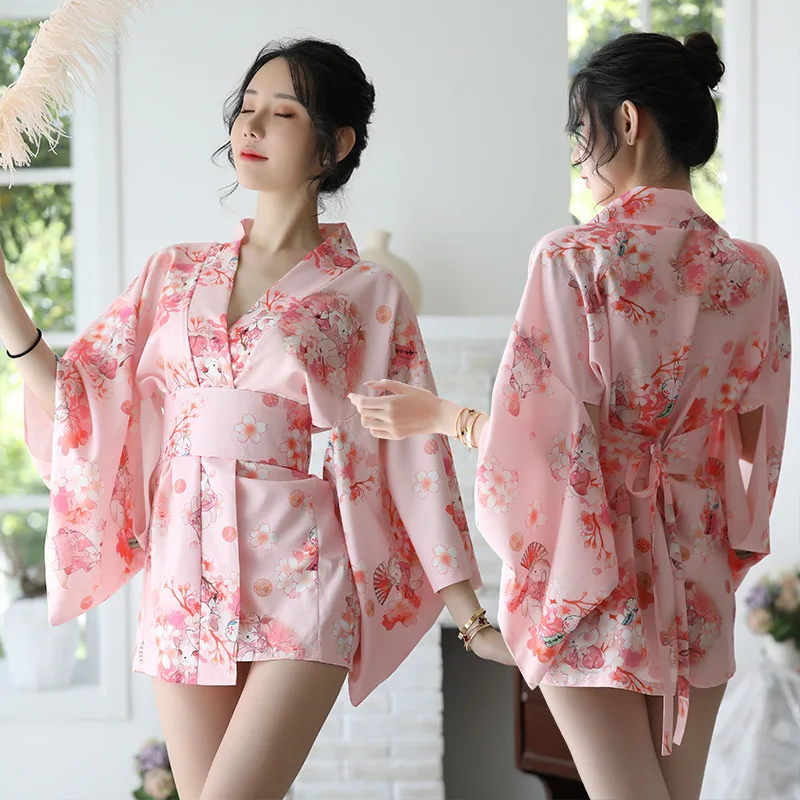 Sakura Girl Kimono Dress Japanese Style Yukata Bathrobe Women Floral Print Haori Japan Uniform Cosplay Costume Party Short Gown
Sakura Girl Kimono Dress Japanese Style Yukata Bathrobe Women Floral Print Haori Japan Uniform Cosplay Costume Party Short Gown