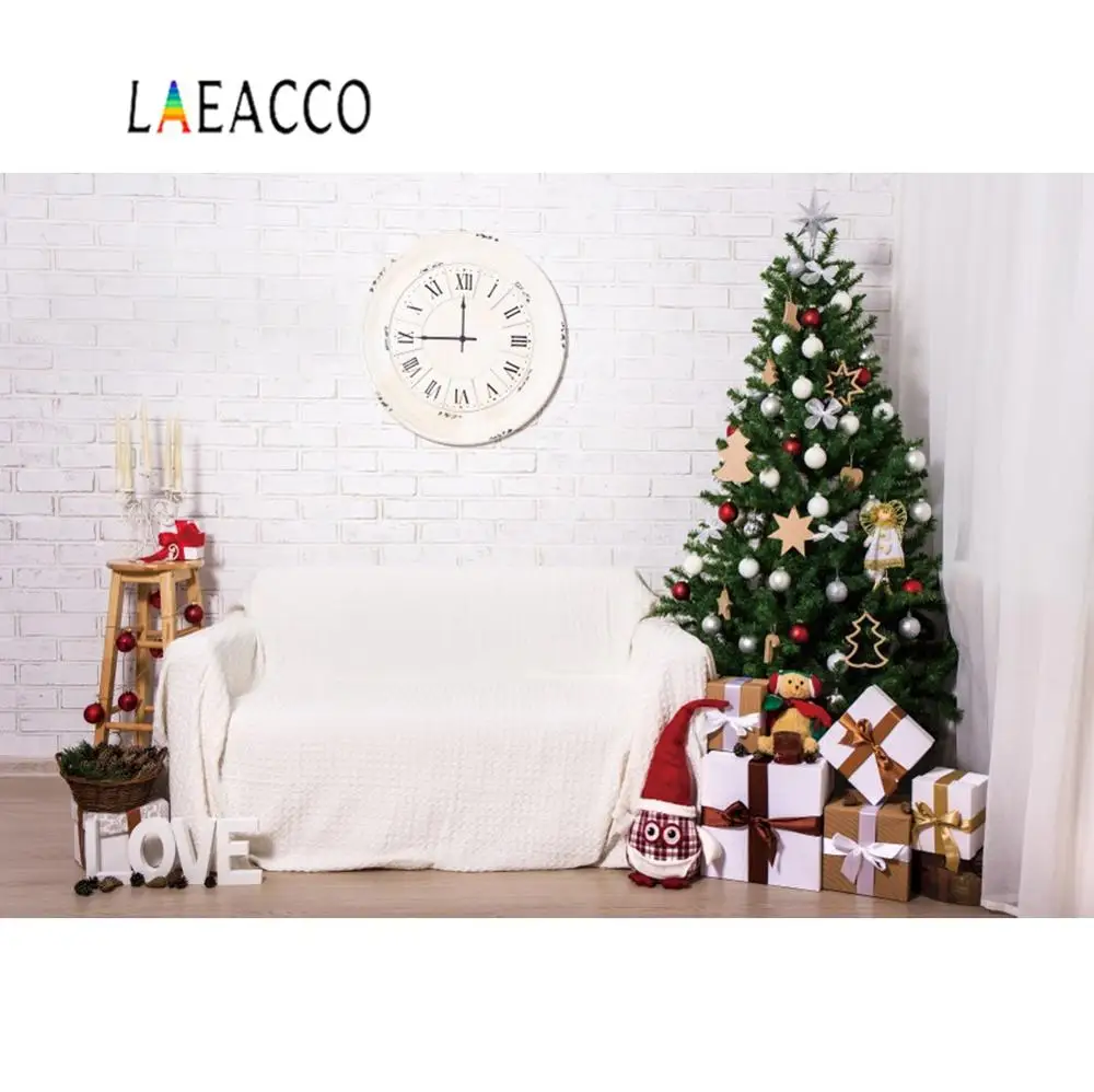 Laeacco Vinyl Christmas Backdrops For Photography Brick Wall Tree Ball Gift Sofa Baby Portrait Photo Background Photo Studio 
Laeacco Vinyl Christmas Backdrops For Photography Brick Wall Tree Ball Gift Sofa Baby Portrait Photo Background Photo Studio