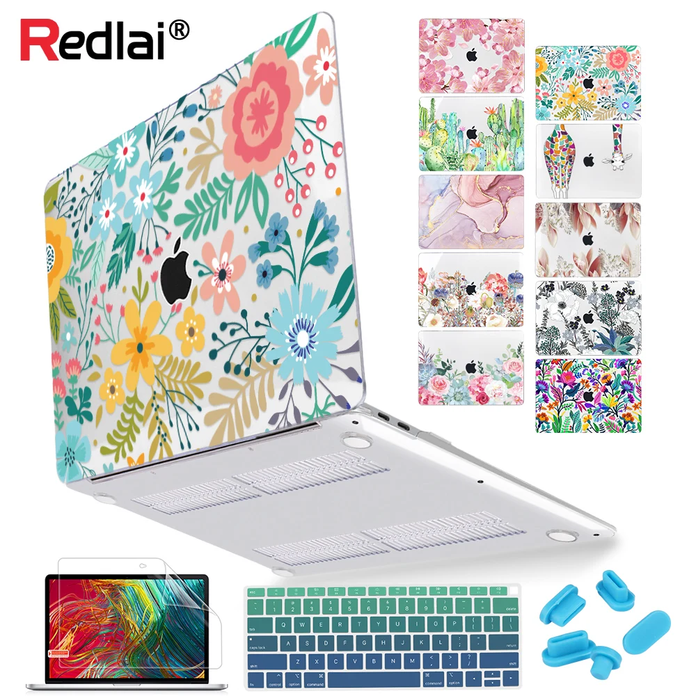 Цветочный чехол для ноутбука MacBook Air A2337 A2179 2020 Pro 13 16 дюймов Touch bar A2289 A2141 A2338