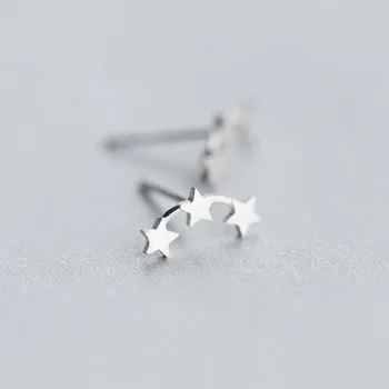 Very (4.5MM Small ) 1Pair REAL. 925 Sterling Silver Jewelry Matte Brushed Climber Crawlers 3 three stars Stud Earrings GTLE1440
Very (4.5MM Small ) 1Pair REAL. 925 Sterling Silver Jewelry Matte Brushed Climber Crawlers 3 three stars Stud Earrings GTLE1440