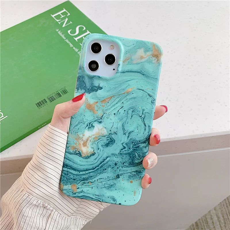 Abstract painting marble Case for iphone 12 12Pro Max 11 11Pro for iPhone X XR XS Max 6 6S 7 8 Plus SE silicone case Cover capa