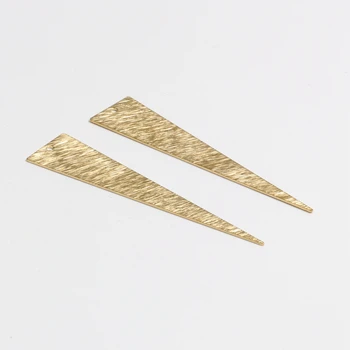 

Brass Textured Charms,Raw Brass Earring Findings,Blanks With 1 Hole,Triangle Shaped Earrings Brass Charm,13x60mm-RB1360