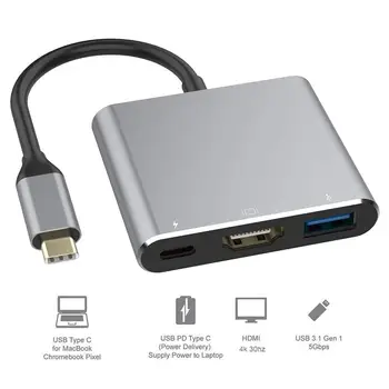 USB C HDMI Type C HDMI 3 in 1 Converter Adapter Typec to HDMI HDMI/USB 3.0/Type-C Aluminum For Apple Macbook Adapter
USB C HDMI Type C HDMI 3 in 1 Converter Adapter Typec to HDMI HDMI/USB 3.0/Type-C Aluminum For Apple Macbook Adapter