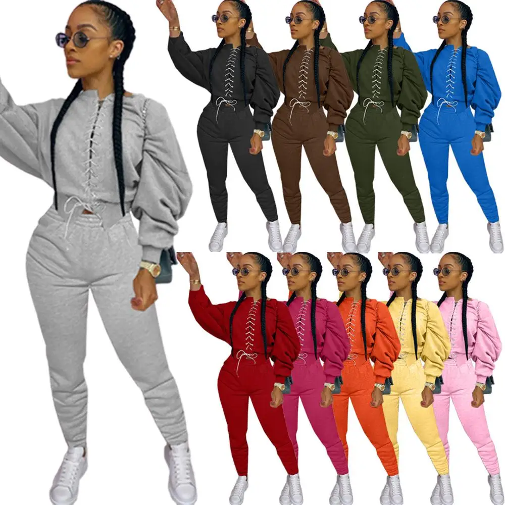 

Casual Tracksuit Women 2 Piece Set Fall Sportwear Joggers Women Set Suits Sweatsuit Top Pants Two Piece Winter Outfits for Women