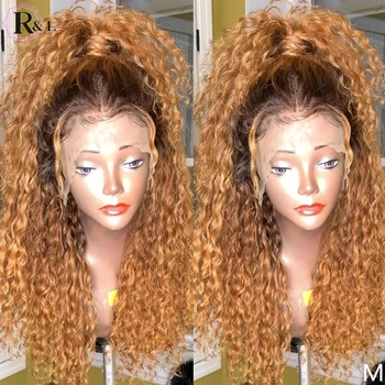 RULINDA 13X6 Curly Lace Front Human Hair Wigs Highlight Brazilian Remy Hair Ombre Colored Lace Wigs 150% Density With Baby Hair
RULINDA 13X6 Curly Lace Front Human Hair Wigs Highlight Brazilian Remy Hair Ombre Colored Lace Wigs 150% Density With Baby Hair