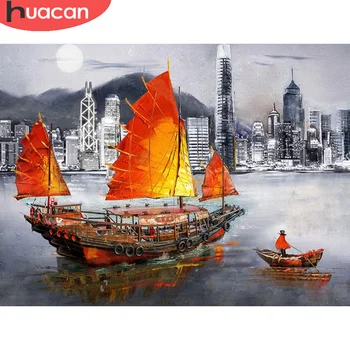 HUACAN 5D Diamond Painting Full Drill Ship Diamond Art Embroidery Cross Stitch Landscape Home Decoration
HUACAN 5D Diamond Painting Full Drill Ship Diamond Art Embroidery Cross Stitch Landscape Home Decoration
