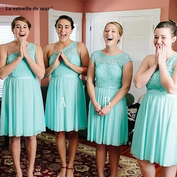 Plus size vestidos dama de honor boda new lace chiffon 2 style A Line turquoise bridesmaid dress short wedding guest gown
Plus size vestidos dama de honor boda new lace chiffon 2 style A Line turquoise bridesmaid dress short wedding guest gown