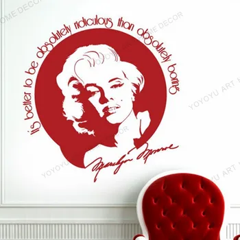 Marilyn Monroe Wallpaper Murals Home Wall Decoration Better To Be Ridiculous Than Boring Portrait Wall Sticker Removable WX331
Marilyn Monroe Wallpaper Murals Home Wall Decoration Better To Be Ridiculous Than Boring Portrait Wall Sticker Removable WX331