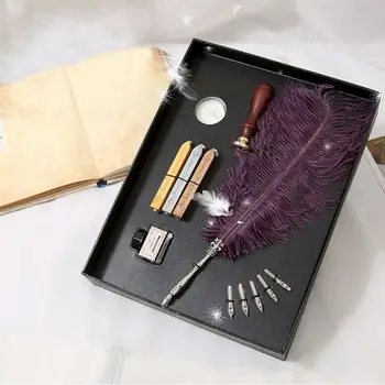 Drop Ship&Wholesale Antique Quill Feather Dip Pen Writing Ink Set Stationery Gift Box Fountain Pen Nov.8
Drop Ship&Wholesale Antique Quill Feather Dip Pen Writing Ink Set Stationery Gift Box Fountain Pen Nov.8