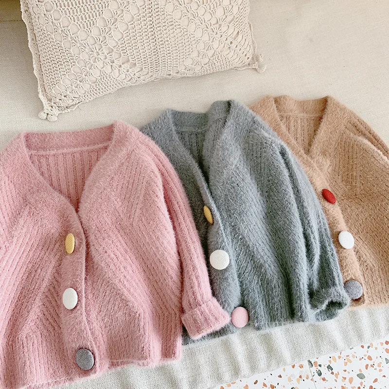2019 Autumn And Winter New Style CHILDREN'S Sweater Cardigan Girls' Knitting Coat Imitation Mink rong mao yi Color Outdoor Sweat
2019 Autumn And Winter New Style CHILDREN'S Sweater Cardigan Girls' Knitting Coat Imitation Mink rong mao yi Color Outdoor Sweat