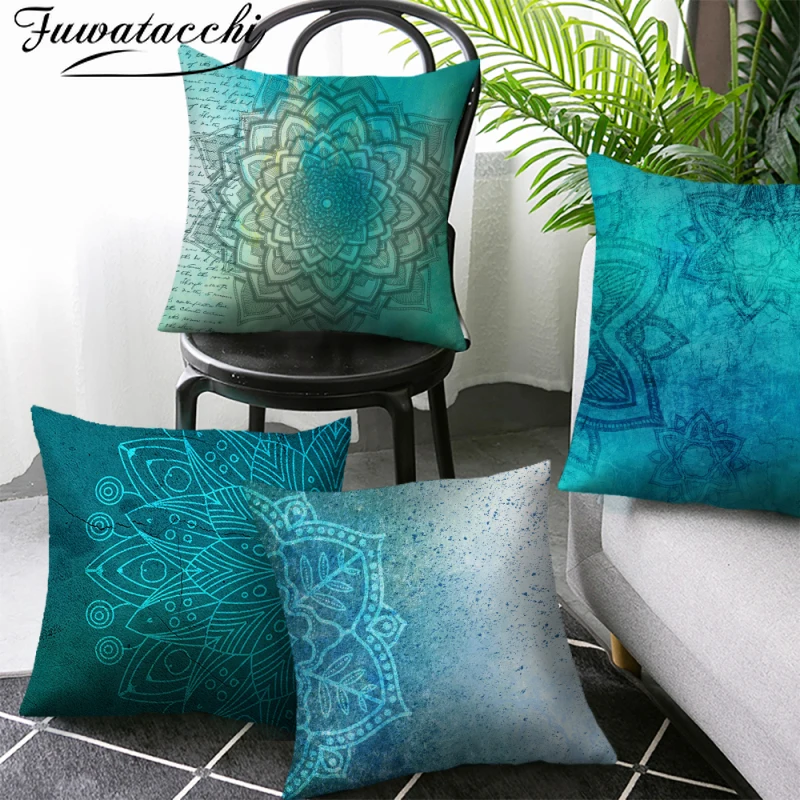 Fuwatacchi Home Decore Blue Cushion Cover Geometric Pattern Floral Throw Pillowcase for Fall Decorations Christmas Pillow Covers
Fuwatacchi Home Decore Blue Cushion Cover Geometric Pattern Floral Throw Pillowcase for Fall Decorations Christmas Pillow Covers