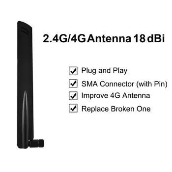 18dBi 4G/2.4GHz Wireless Antenna SMA Male Connector Wireless Router Receiver For Huawei Router B390 B593 DD800 B1000 B2000
18dBi 4G/2.4GHz Wireless Antenna SMA Male Connector Wireless Router Receiver For Huawei Router B390 B593 DD800 B1000 B2000