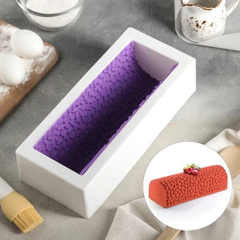 Form for mousse desserts and pastries "Boucher", 29.5 × 12.5 cm, with stencil mat "Love", color white-lilac
Form for mousse desserts and pastries "Boucher", 29.5 × 12.5 cm, with stencil mat "Love", color white-lilac
