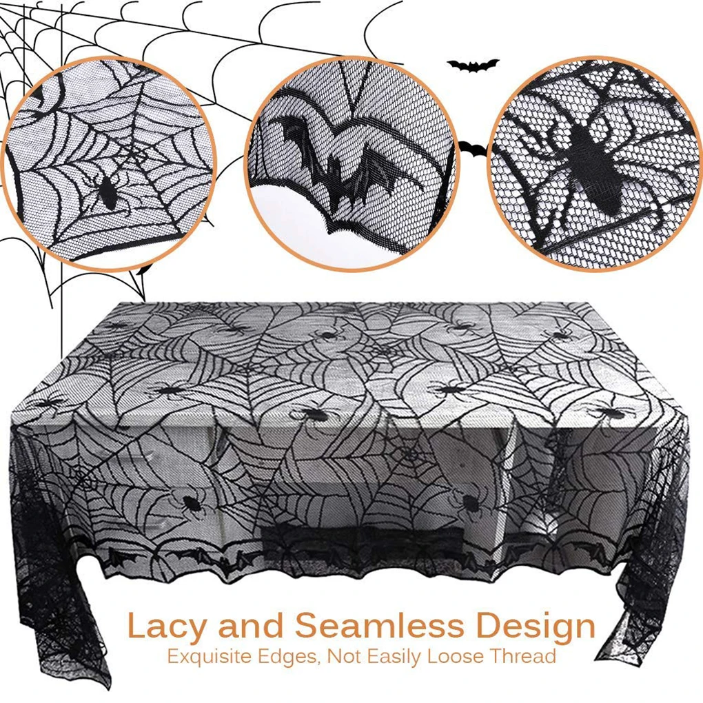 Halloween Theme Black Web Table Cloth Festival Decorative Tablecloth Table Mesh Cover Decoration
Halloween Theme Black Web Table Cloth Festival Decorative Tablecloth Table Mesh Cover Decoration