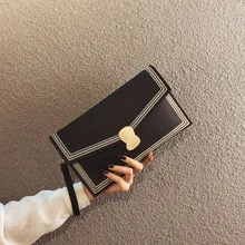 Nuevo bolso de mano de 2019, bolso de mensajero de un hombro, de color sólido, de temperamento informal de moda coreana, con cremallera, bolso de cara suave para mujer(China)