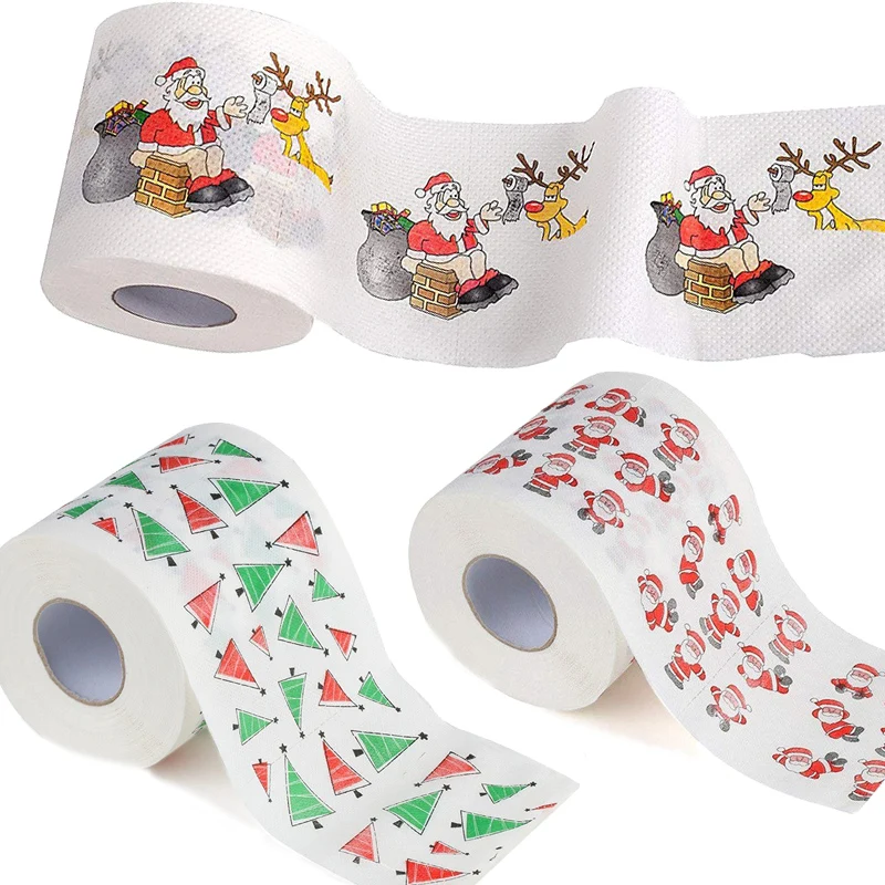 Christmas Toilet Paper Christmas Pattern Bath Roll Tissue Room Paper Prints Funny Toilet Paper Festival Supplies Craft Paper
Christmas Toilet Paper Christmas Pattern Bath Roll Tissue Room Paper Prints Funny Toilet Paper Festival Supplies Craft Paper