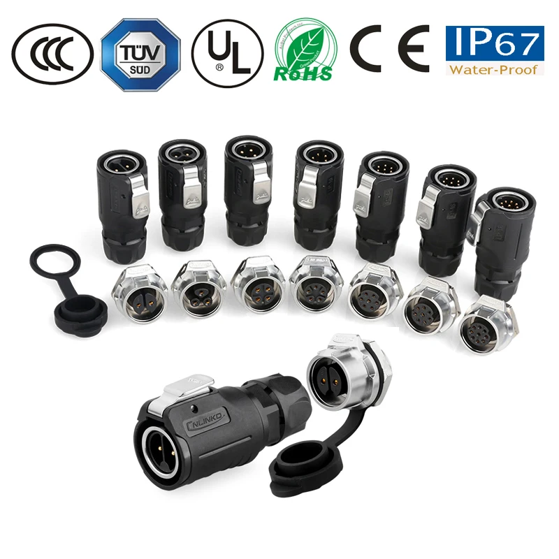 M16 2Pin 3pin 4pin 5pin 7pin 8pin 9pin Panel Cable Connector Circular Electricity Waterproof male plug female socket Connectors
M16 2Pin 3pin 4pin 5pin 7pin 8pin 9pin Panel Cable Connector Circular Electricity Waterproof male plug female socket Connectors