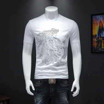 Mermaid T Shirt 2020 New High Quality Rhinestones T-Shirt Men Summer Print Cotton Basic White T Shirts
Mermaid T Shirt 2020 New High Quality Rhinestones T-Shirt Men Summer Print Cotton Basic White T Shirts