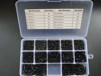 600pcs/set Black Din912 M2.5 Allen Bolt Hex Socket Round Cap Head Screw And Assortment Kit Set
600pcs/set Black Din912 M2.5 Allen Bolt Hex Socket Round Cap Head Screw And Assortment Kit Set