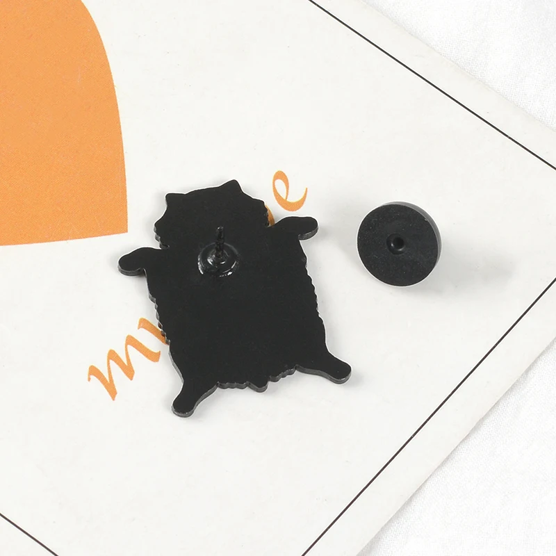 Эмалированная булавка в виде забавного кота милая брошка форме Fat box значок
