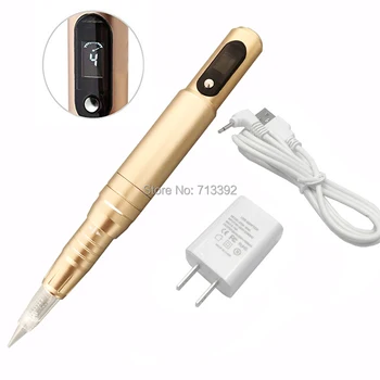 Gold Professional Permanent Makeup Machine Eyebrow Tattoo Machine Pen With Scrow Cartridge needles
Gold Professional Permanent Makeup Machine Eyebrow Tattoo Machine Pen With Scrow Cartridge needles