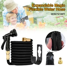 25/50/75/100FT Expandable Garden Hose Flxeible Latex Watering Hose Set with 8-Pattern Nozzle 3/4" Brass Connector
25/50/75/100FT Expandable Garden Hose Flxeible Latex Watering Hose Set with 8-Pattern Nozzle 3/4" Brass Connector