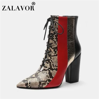 ZALAVOR Sexy Snakeskin Women Ankle Boots Pointed Toe Zipper High Heels Shoes Party Club Winter Women Footwear Size 34-45
ZALAVOR Sexy Snakeskin Women Ankle Boots Pointed Toe Zipper High Heels Shoes Party Club Winter Women Footwear Size 34-45