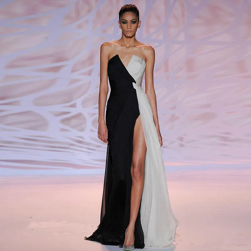 Eightree A-line Slit Sexy Long Evening Dresses Strapless V Neck Chiffon Prom Dress Open Back Evening Formal Party Gown 2020
Eightree A-line Slit Sexy Long Evening Dresses Strapless V Neck Chiffon Prom Dress Open Back Evening Formal Party Gown 2020