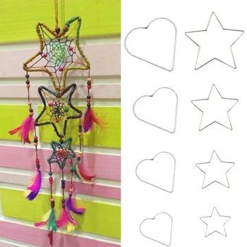 1Pcs Metal Dream catcher Heart and start Hoop Ring For DIY Manual Handmade Wicker Crafts Dreamcatcher Tool Material Accessories
1Pcs Metal Dream catcher Heart and start Hoop Ring For DIY Manual Handmade Wicker Crafts Dreamcatcher Tool Material Accessories