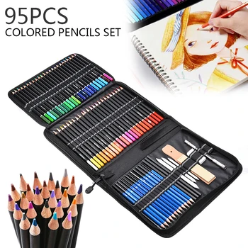 95pcs/kit Colorful Sketch Pencils Portable Oil Based Painting Sketching Pencils Professional Artist DIY Charcoal Pencil Tool Bag
95pcs/kit Colorful Sketch Pencils Portable Oil Based Painting Sketching Pencils Professional Artist DIY Charcoal Pencil Tool Bag